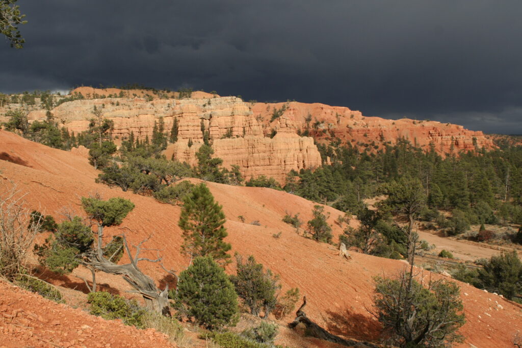 Dramatic Red canyon scene 